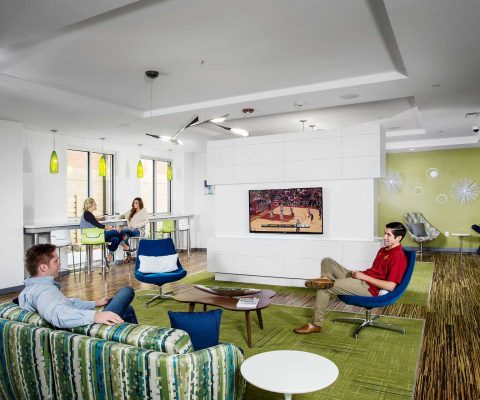 Common area at 23 Twenty Lincoln student apartments