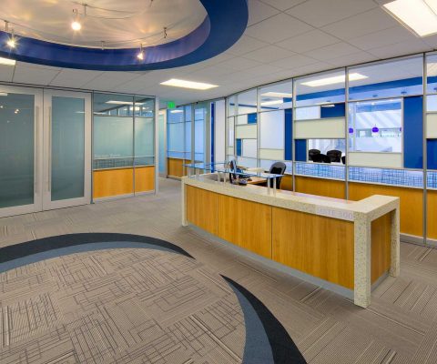 Front desk at 4600 East Washington office building