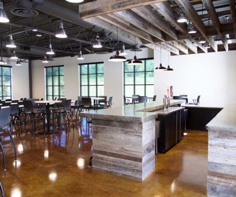 Hospitality space at Adams Beverages distribution facility