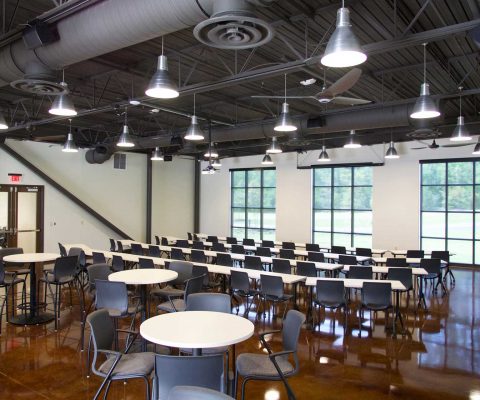 Hospitality space at Adams Beverages distribution facility