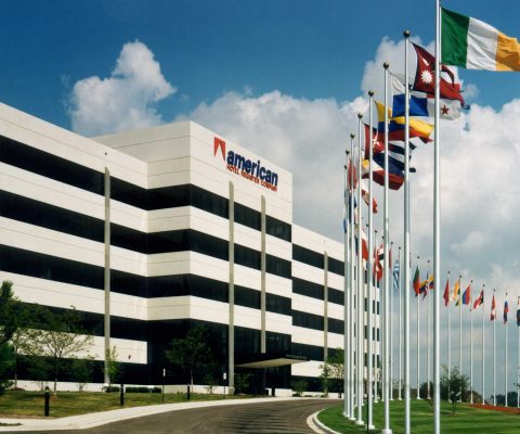 Five-story corporate headquarters of American Hotel Register Company