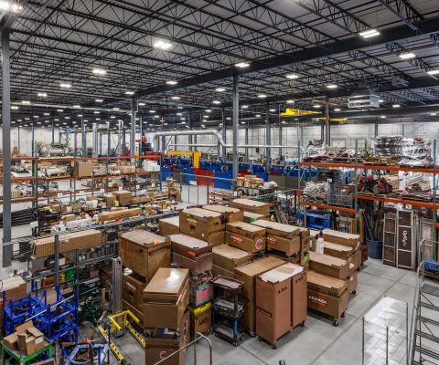 Production area at AMS Mechanical Systems