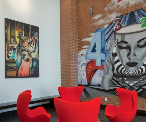 Sitting area at Campus Circle student apartments