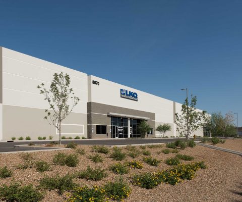 Main entrance of Canal Crossing Logistics Center