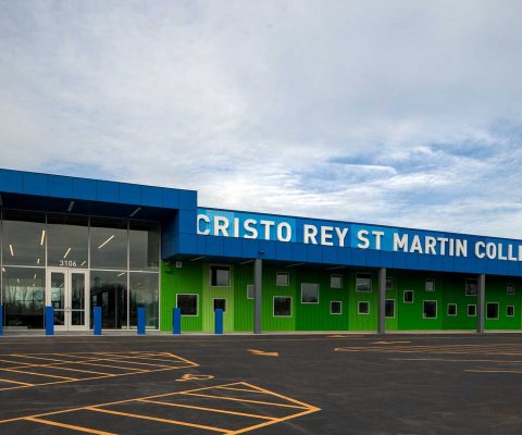 Entrance to Cristo Rey St. Martin College Prep