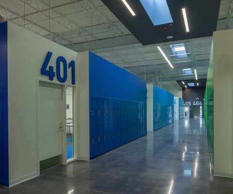 Lockers at Cristo Rey St. Martin College Prep