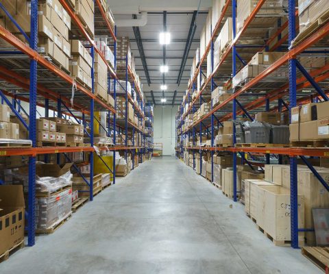 Warehouse at Design Ready Controls facility