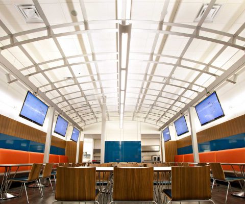 Employee break room in DIRTT Environmental Solutions tenant suite