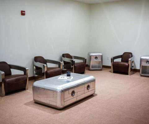 Waiting area at DO & CO Chicago catering facility