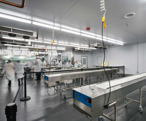 Preparation area at DO & CO LAX kitchen facility