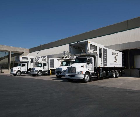 Loading docks at DO & CO LAX kitchen facility