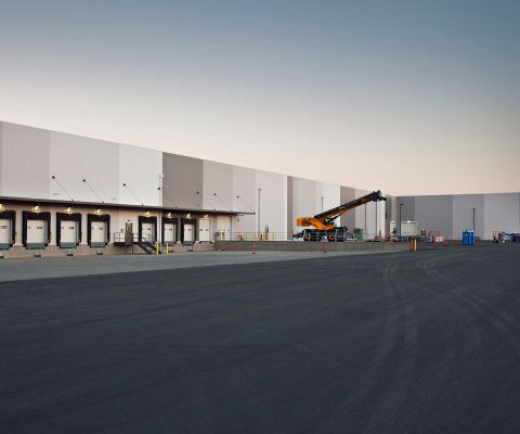 Loading docks at First Solar manufacturing facility