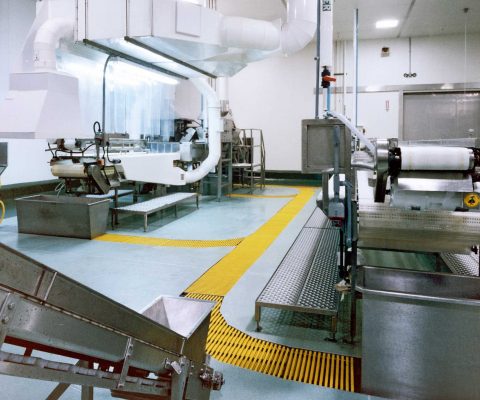 Processing area at Fresh Express vegetable processing plant
