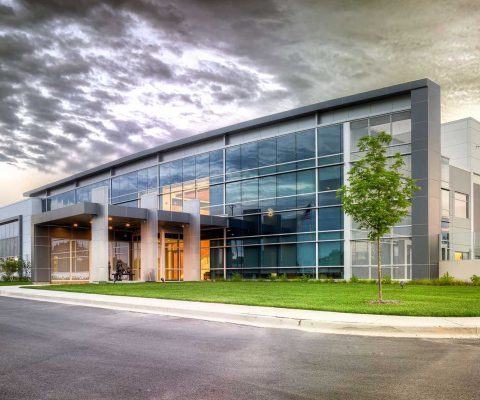 Main entrance at Golden State Foods distribution facility