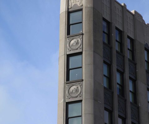Exterior of Hairpin Lofts and Logan Community Center