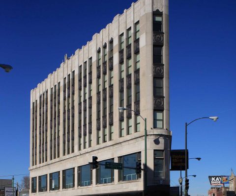 Exterior of Hairpin Lofts and Logan Community Center