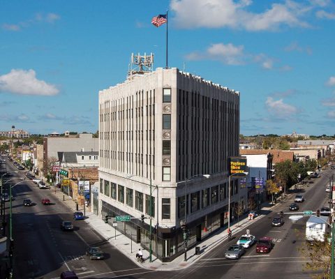Exterior of Hairpin Lofts and Logan Community Center
