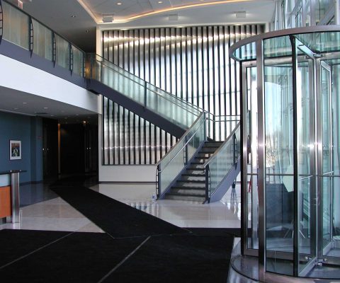 Main entrance at International Truck & Engine headquarters