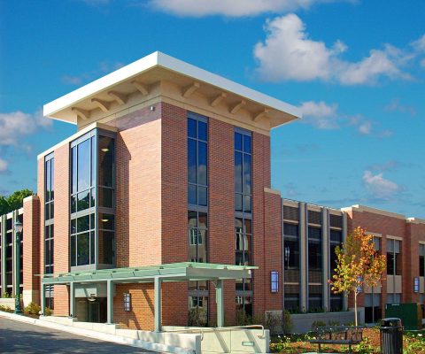 Exterior of the Libertyville Parking Deck