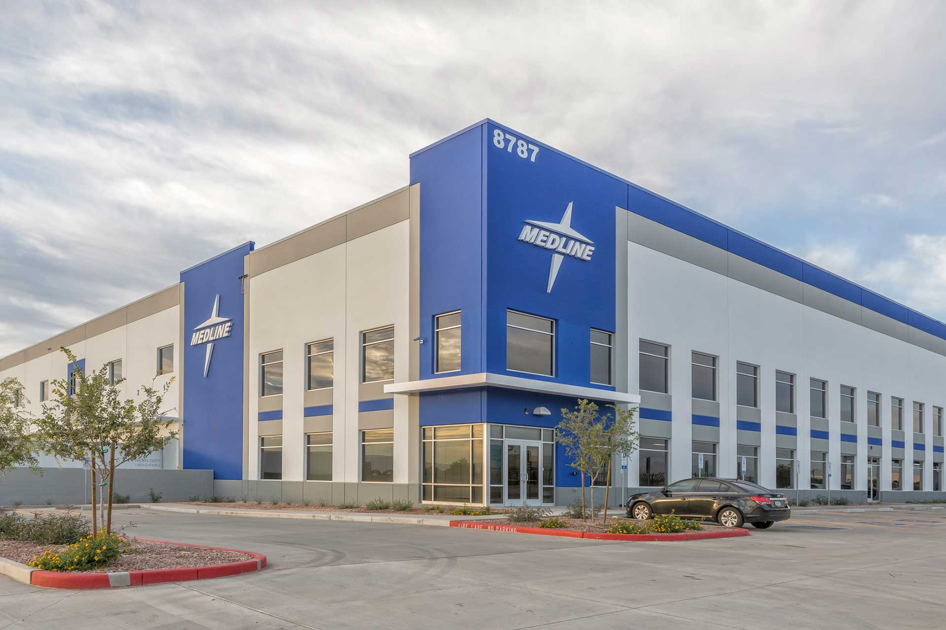 Exterior of Medline Industries distribution center in Phoenix, Arizona