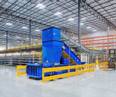 Distribution components at Medline Industries distribution center