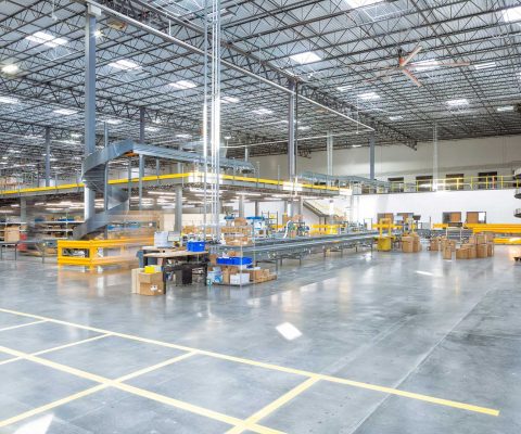 Distribution components at Medline Industries distribution center