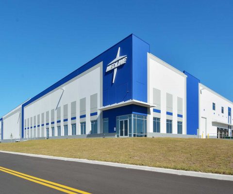 Exterior of Medline Industries distribution center in Auburndale, Florida