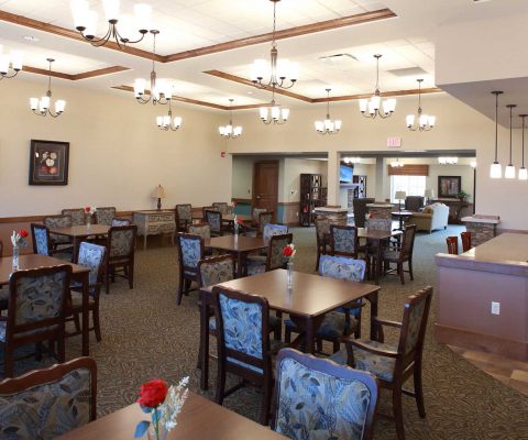 Dining room at Merrillville Memory Care