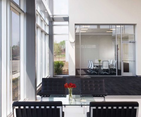 Lobby at NSK America Corporation headquarters