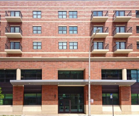 Entrance to Oakwood Shores Terrace Apartments