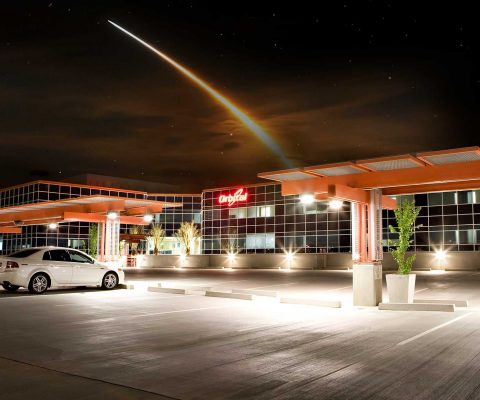 Parking structure at Orbital Sciences Corporation office building