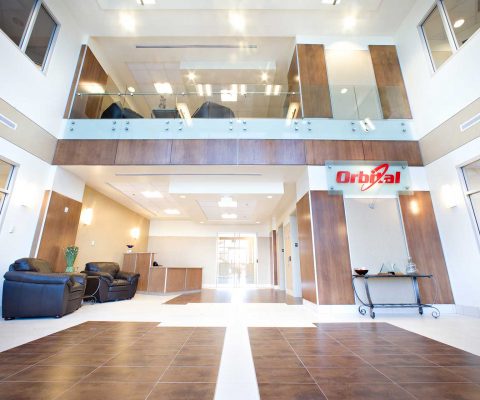 Lobby at Orbital Sciences Corporation office building