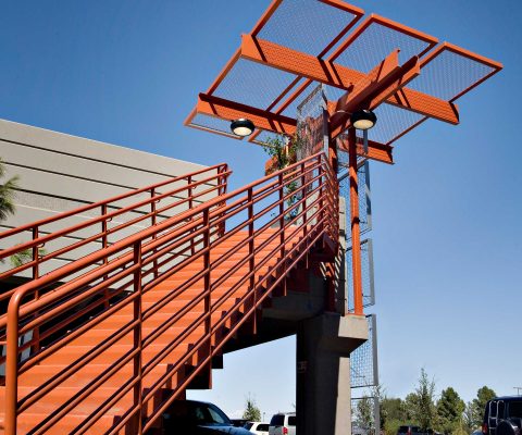 Detail of parking structure at Orbital Sciences Corporation office building
