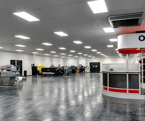 Production space at Orbus Exhibit & Display Group headquarters