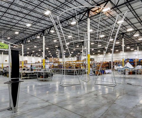 Production space at Orbus Exhibit & Display Group headquarters