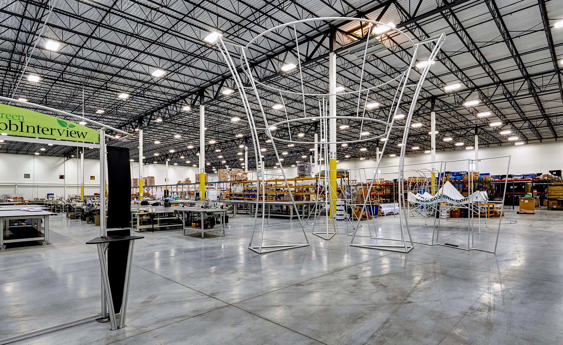 Production space at Orbus Exhibit & Display Group headquarters