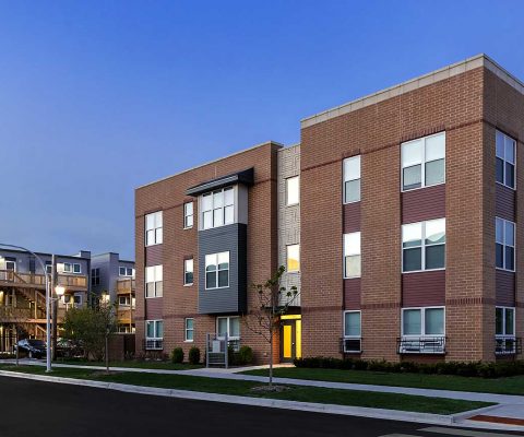 Exterior of Park Place apartments