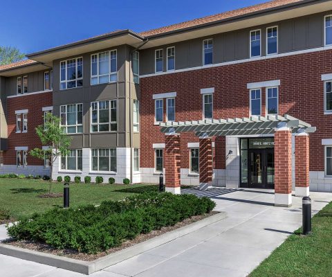Entrance to PhilHaven affordable and supportive living residence