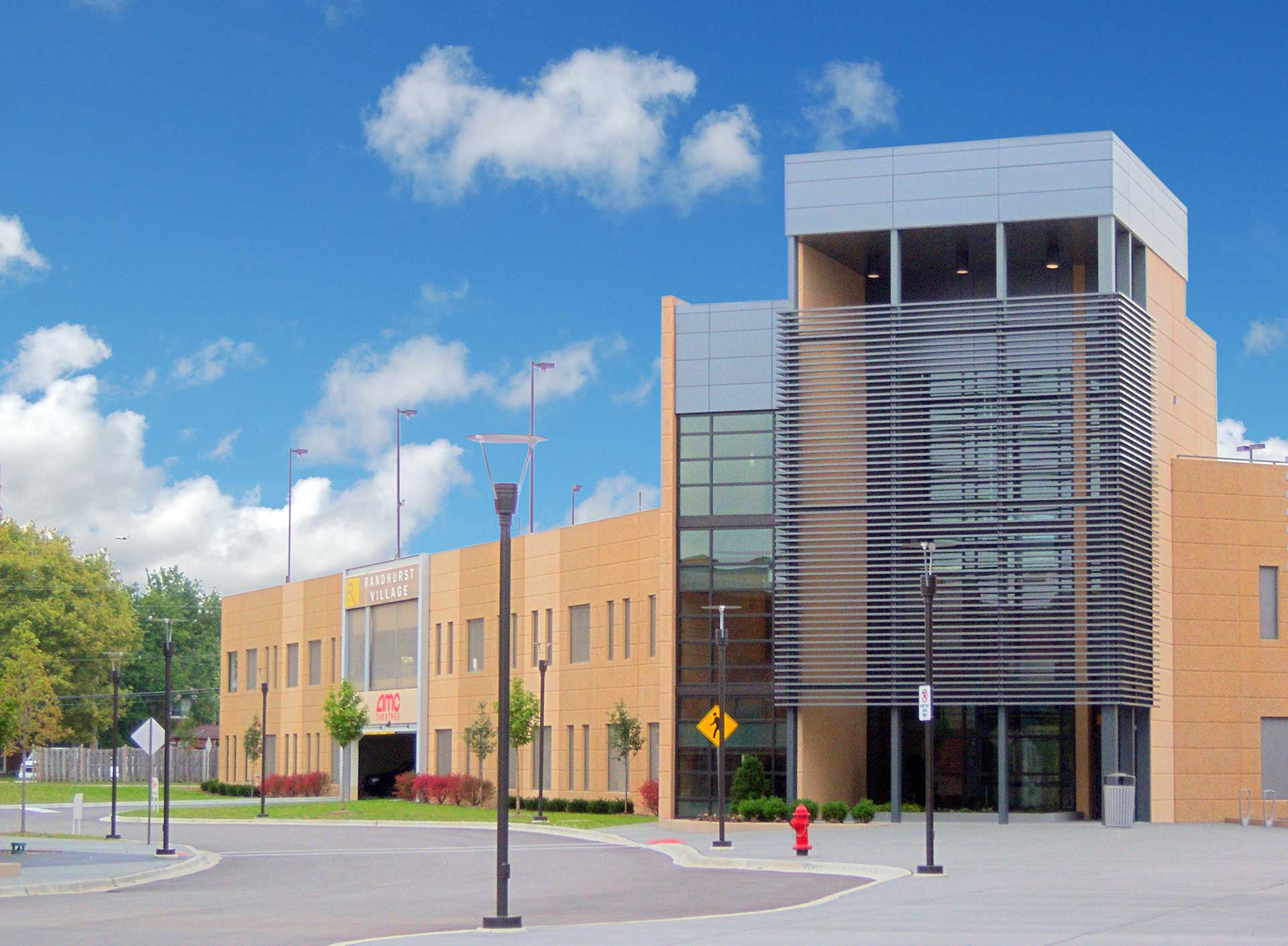 Randhurst Village mixed-use center and parking deck