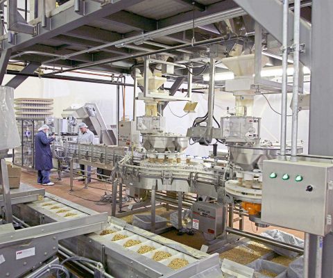 Fisher Nuts being processed at John B. Sanfilippo & Son processing and distribution facility