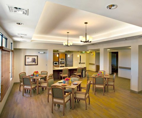 Dining room at Sarah’s Place at Glencroft