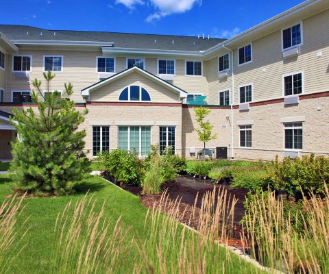 Outdoor space at Senior Star at Weber Place