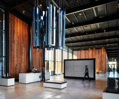 Lobby at Trumpf Smart Factory office and showroom facility