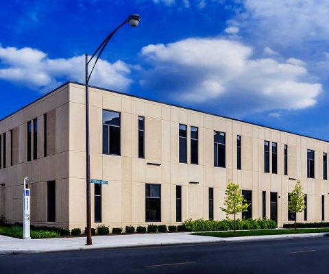 Exterior of the University of Chicago Facilities Services Building