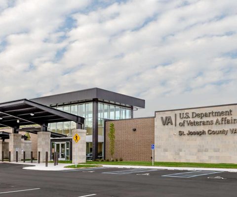 Exterior of the St. Joseph County VA Clinic