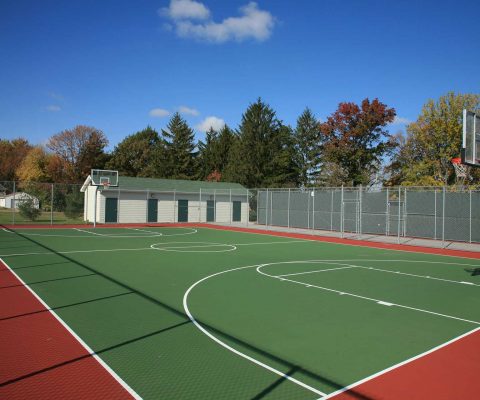 Outdoor basketball court at Valparaiso