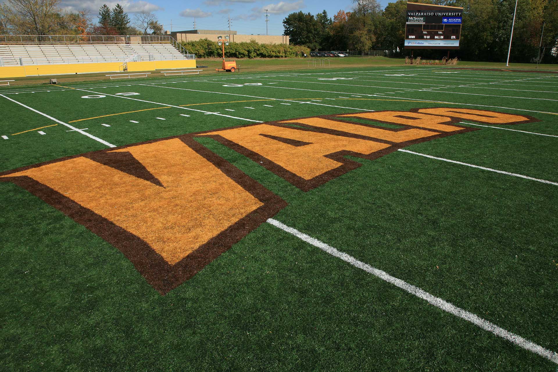 Detail of football field at Valparaiso