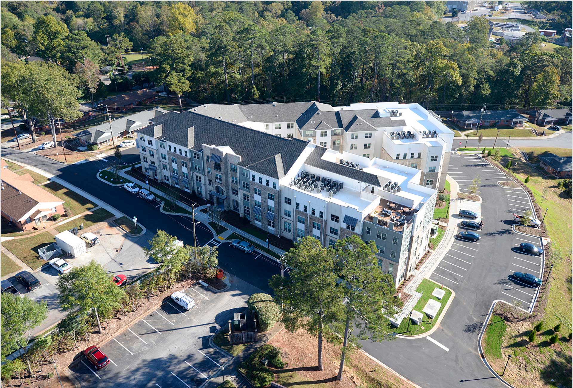 Aerial view of The Veranda at Groveway